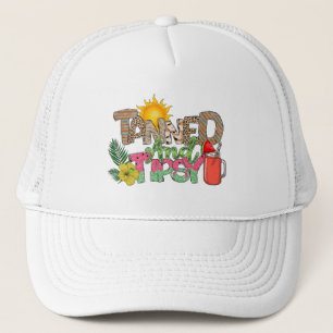 Tannad och tipsy Roligt Sommardesign Party Keps
