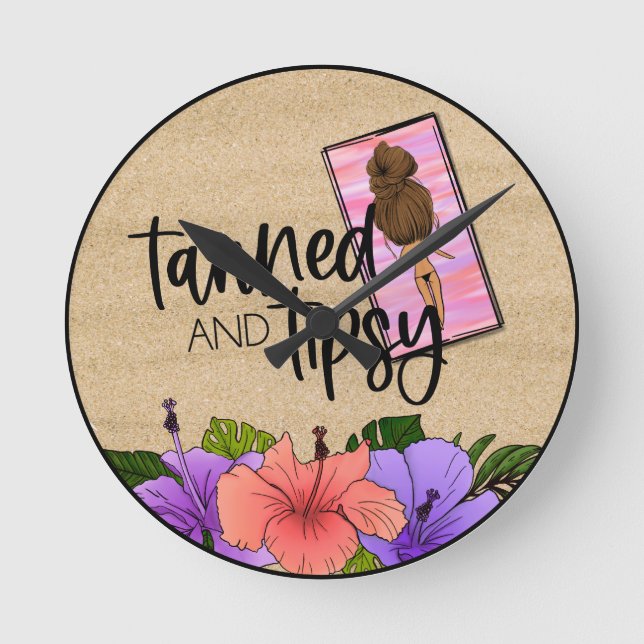 Tannad och tipsy rund klocka (Framsida)