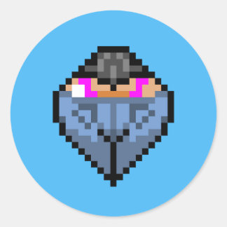 Tannad rumpa med låg stiga upp jeans Sticker Runt Klistermärke