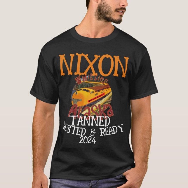Tanned Rested & Redo NIXON 2024 President T Shirt (Framsida)