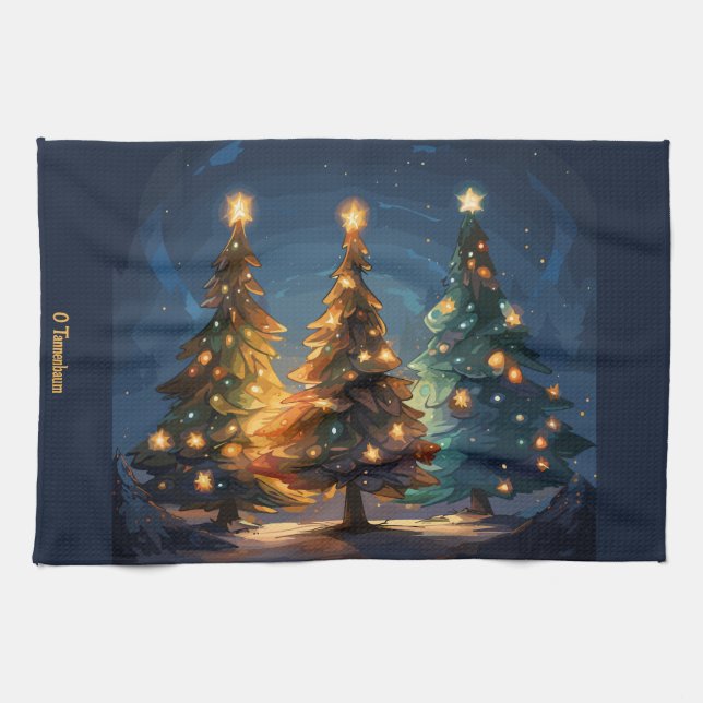 Tannenbaum-strålning Kökshandduk (Horisontell)