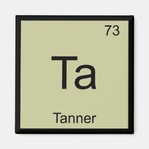 Tanner Namn kemi Inslag Periodic Bord Magnet