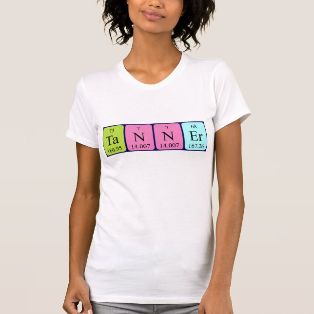 Tanner Periodisk bord namn-skjorta T-shirt (Framsida)