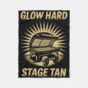 Tanning Bed Glow Hard Konkurrents Fitness Fläkt Ta Fleecefilt