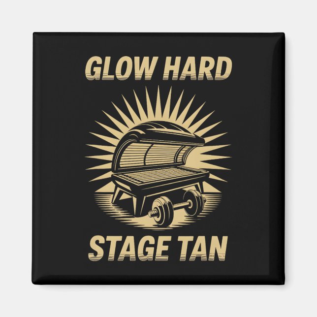 Tanning Bed Glow Hard Konkurrents Fitness Fläkt Ta Magnet (Framsidan)