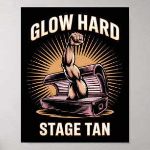 Tanning Bed Glow Hard Konkurrents Fitness Fläkt Ta Poster