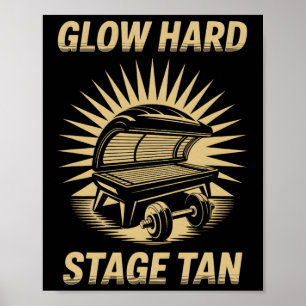 Tanning Bed Glow Hard Konkurrents Fitness Fläkt Ta Poster