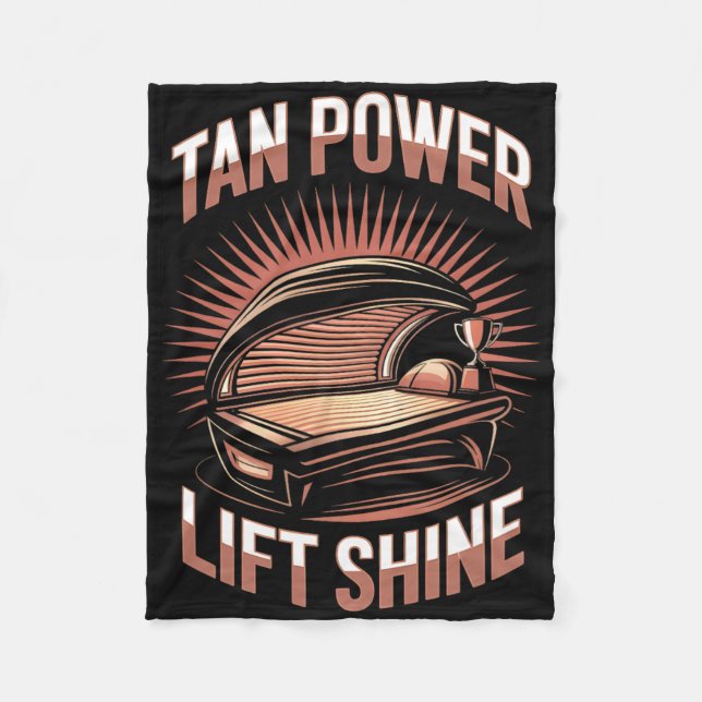 Tanning Bed Tan Power Gym Goers Bodybuilding ders  Fleecefilt (Framsidan)