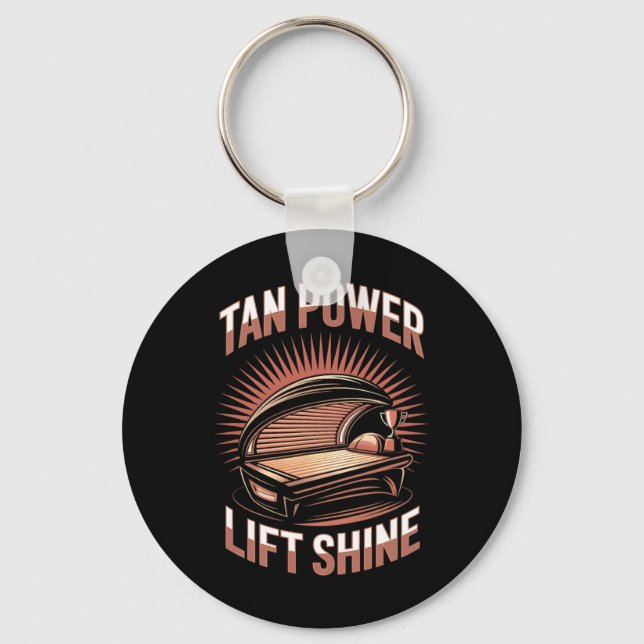 Tanning Bed Tan Power Gym Goers Bodybuilding ders  Nyckelring (Framsida)