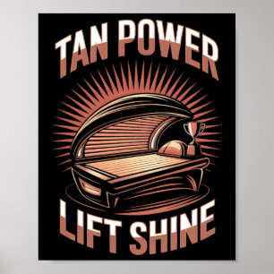 Tanning Bed Tan Power Gym Goers Bodybuilding ders Poster