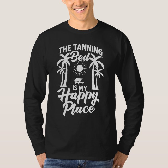 Tanning Bed Tan Spray Salon Citates Indoor Sol Bat T Shirt (Framsida)