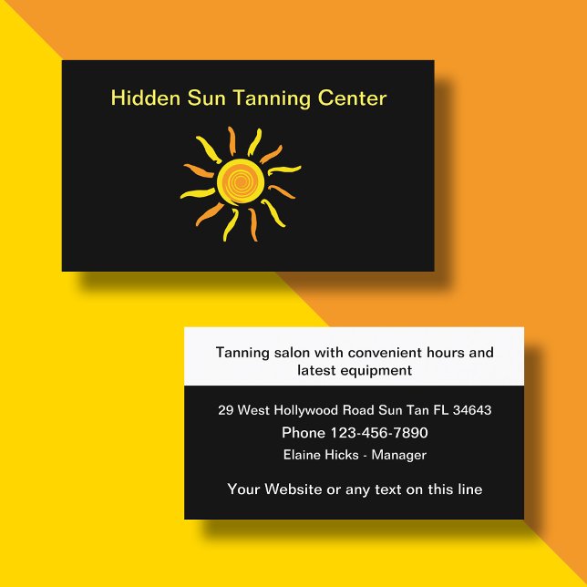 Tanning Salon Modern Visitkort (Skapare uppladdad)