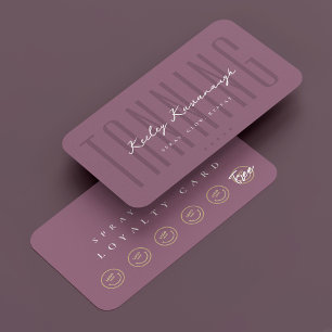 Tanning Specialist Dusty Mauve Loyalty Card Visitkort