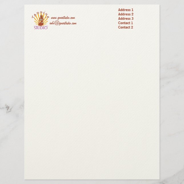 Tanning Studio - Letterhead Brevhuvud (Framsida)