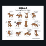 TANO-signaler Poster<br><div class="desc">Efter att ha sett min BOOGIE SIGNALS illustration beställde en kund denna poster av TANO,  hans hypotek. Nu tillgänglig för alla pittie älskare!</div>