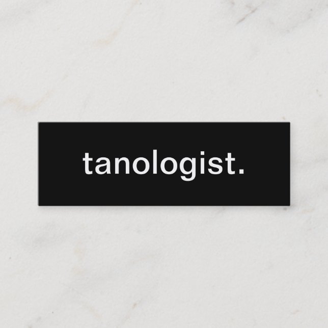 Tanologist visitkort (Framsida)