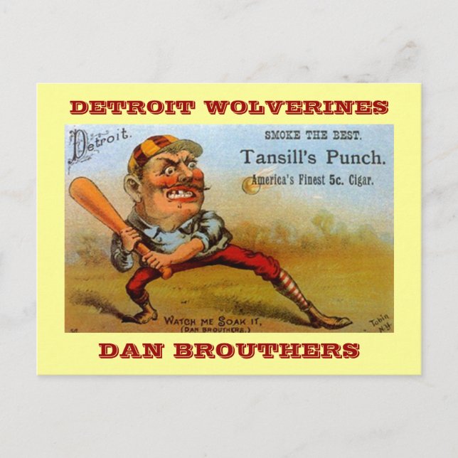 TANSILLS CIGAR REKLAM POSTCARD VNTG BASEBALL VYKORT (Framsida)