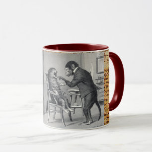 TANTALET, DENTIST MONKEY OCH CAT PARCHMENT MUGG