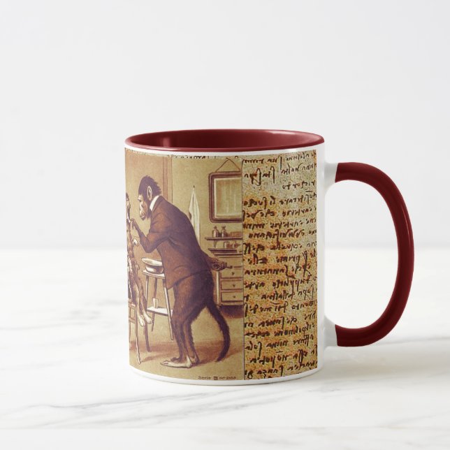 TANTALET, DENTIST MONKEY OCH CAT PARCHMENT MUGG (Höger)