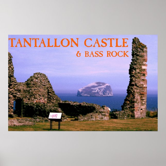 Tantallon castle & bass sten poster (Framsidan)