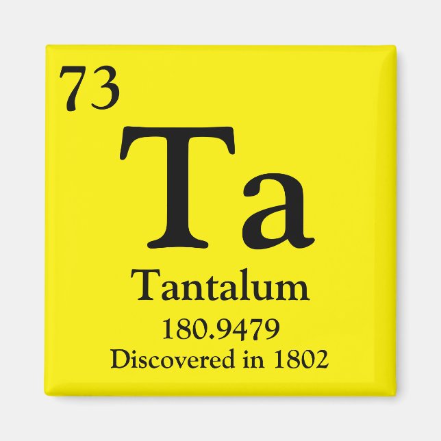 Tantalum Periodic Bord Magnet (Framsidan)