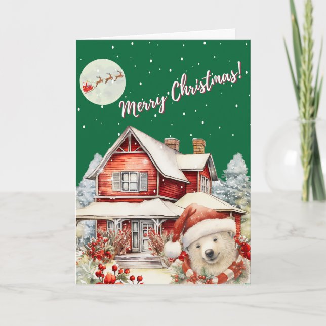 "Tantens nattliga flygtur" Helgkort (Framsida)