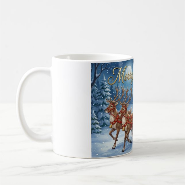 Tantens snöiga slädfärd kaffemugg (Vänster)