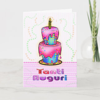 Tanti Auguri Italienska Grattis på födelsedagen Ca Kort
