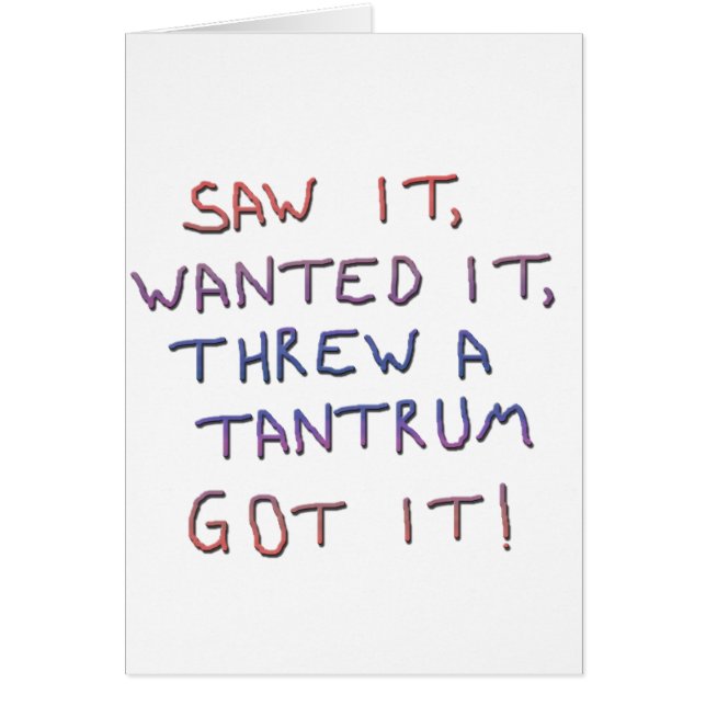 Tantrum Hälsningskort (Framsidan)