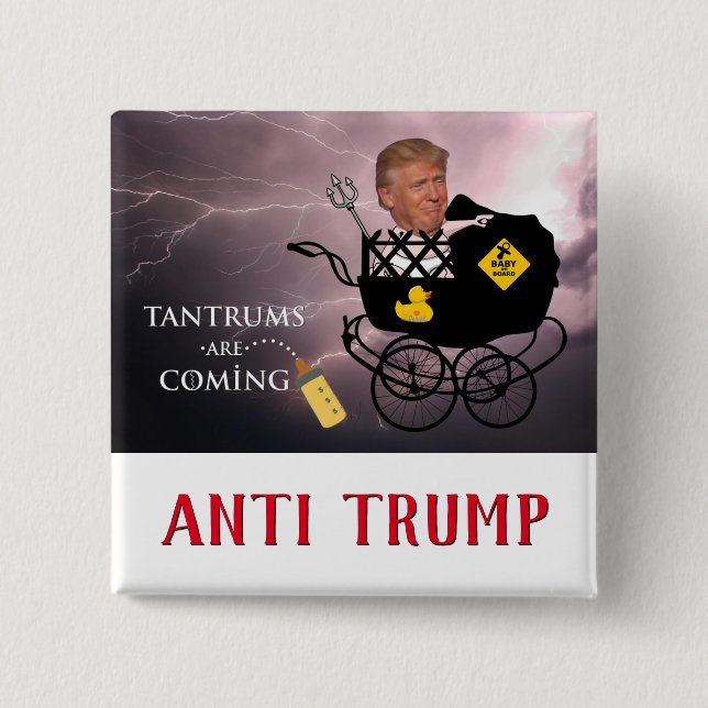 Tantrum kommer/antitrump. knapp (Framsida)