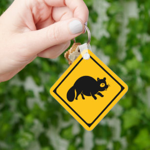 Tanuki Crossing! Japansk vägskylt Nyckelring