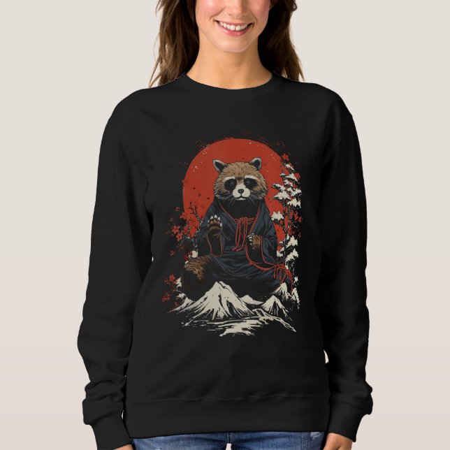 Tanuki Japansk Art Raccoon Hund Japan Gift T Shirt (Framsida)