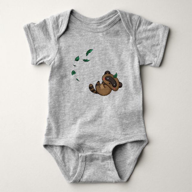 Tanuki och löv tee (Framsida)