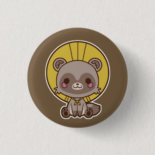 Tanuki (Raccon hund) knäppas Knapp