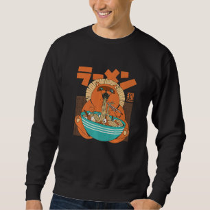 Tanuki Yokai japansk Cute Raccoon Hund Lång Ärmad Tröja