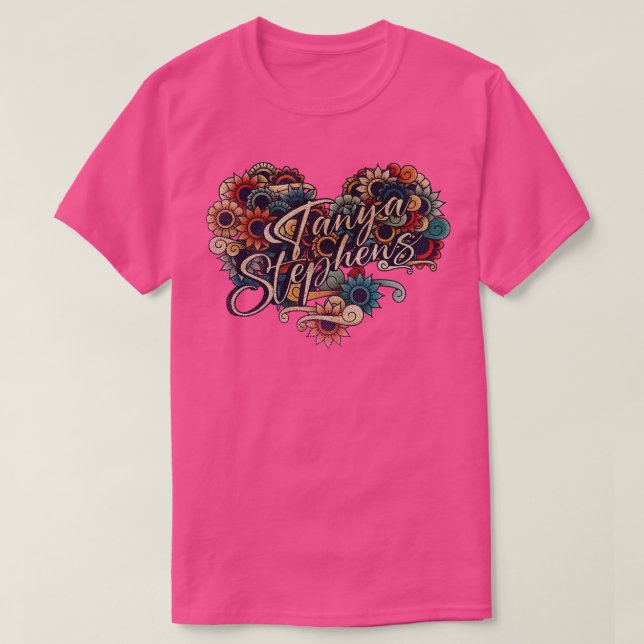 Tanya Stephens VIGNETTE VINTAGE FÄRG T Shirt (Design framsida)