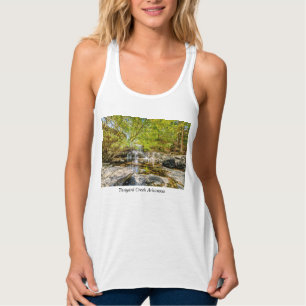Tanyard Bäck vattenfall i Tanktopet Fall Linne Med Racerback