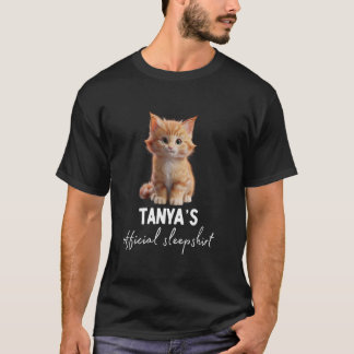TANYA'S Officiella Katt Sömnshirt Pyjamas T Shirt