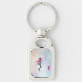 „Tanz der Lichtfeen“ Rektangulärt Silverfärgad Nyckelring