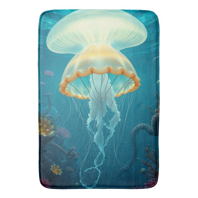 „Tanz der Quallen – Magie aus der Tiefe“ Badrumsmatta (Framsidan (Vertikal))
