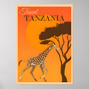 Tanzania-Afrika Travel Poster