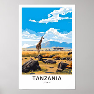 Tanzania Afrika Travel Skriv ut Poster