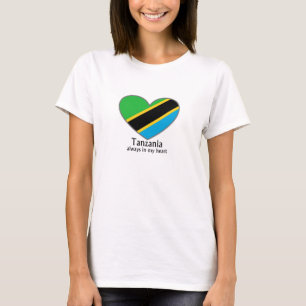 Tanzania alltid i min hjärtakvinna t-shirt