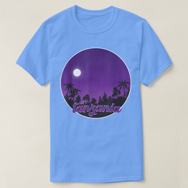 tanzania By night with Palms T-Shirt (Design framsida)