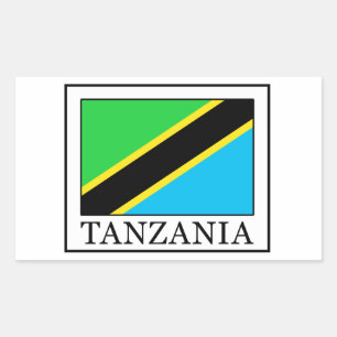 Tanzania-dekal Rektangulärt Klistermärke
