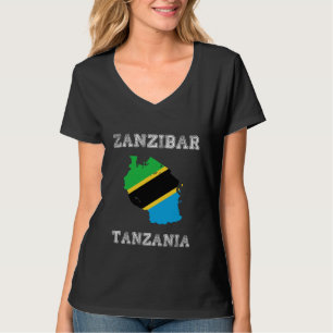 Tanzania Distressed Flag Zanzibar Stolthet T Shirt