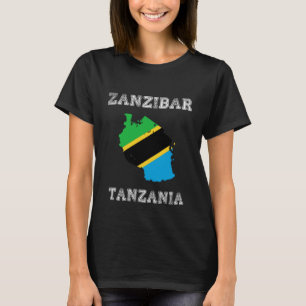 Tanzania Distressed Flag Zanzibar Stolthet T Shirt