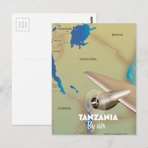 Tanzania efter Luft Vykort