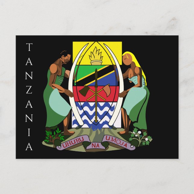 tanzania emblem vykort (Framsida)