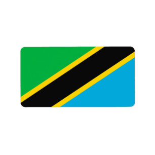 Tanzania flagga adressetikett